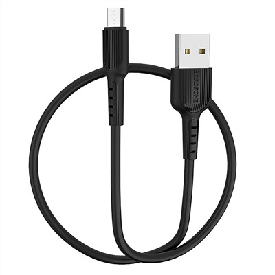 Кабель USB - micro USB Borofone BX16 Easy  100см 2,4A  (black)