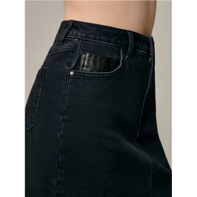 Юбки CONTE CON-610 Джинсовая юбка-mini с необработанным краем