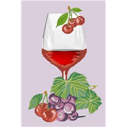 Холст с рисунком ФБР-023 "Красное вино" 25х37 см