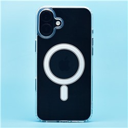 Чехол-накладка - SM006 SafeMag для "Apple iPhone 16 Plus" (прозрачный) (234514)