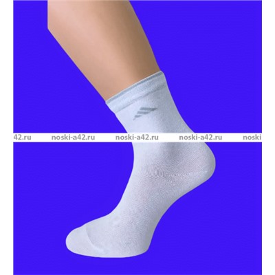 ЦЕНА ЗА 5 ПАР: Юста носки мужские укороченные спортивные 1с20 с лайкрой белые