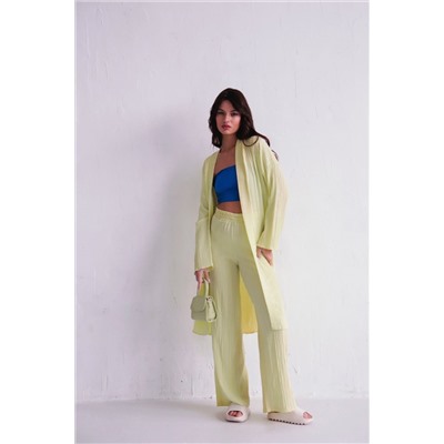 23172 Костюм из кимоно и брюк-палаццо светло-жёлтый (48)