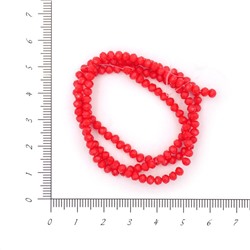 Бусины Ронделли 3мм 70 яр.красный (ок.125шт)