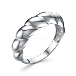 Кольцо из серебра родированное