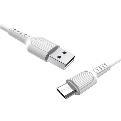 Кабель USB - micro USB Borofone BX16 Easy  100см 2,4A  (white)