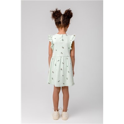 Платье для девочки Crockid КР 5802 зеленая лилия, оливки к387