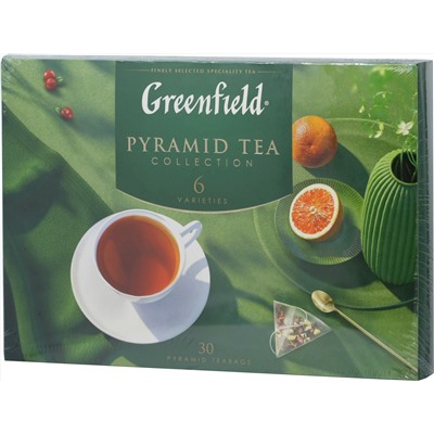 Greenfield. Pyramid Tea Collection (ассорти чая из 6 вкусов) карт.упаковка, 30 пирамидки