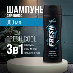 Шампунь для мужчин 3 в 1 FRESH COOL, 300 мл